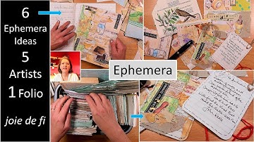 6 Ephemera Ideas, 5 Artists -1 Folio | 49dragonflies Challenge for joie de fi ⭐