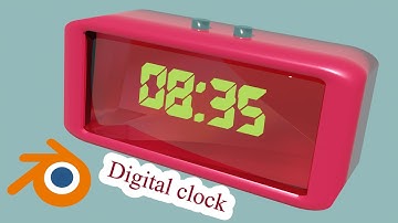 Blender Tutorial : Digital clock modeling in Blender / blender tutorial