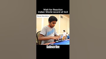 Pavan Ravindra World record 5.58 seconds #indianfactcuber #shorts #ytshorts #rubikscube
