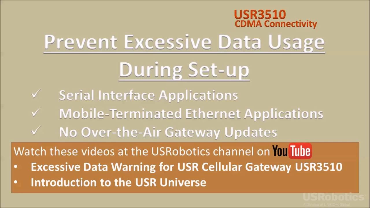 Connect to a CDMA cellular network on the USR Cellular Gateway USR3510 ...