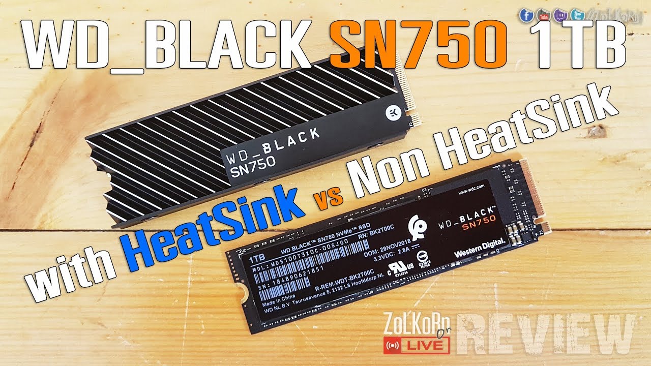 ร ว ว ทดสอบ Wd Black Sn750 1tb With Heatsink Vs ไม ม ซ งก ต างก นม ย Youtube