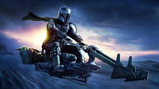 Live Wallpaper 4K The Mandalorian speeder bike @WallpaperEngineer
