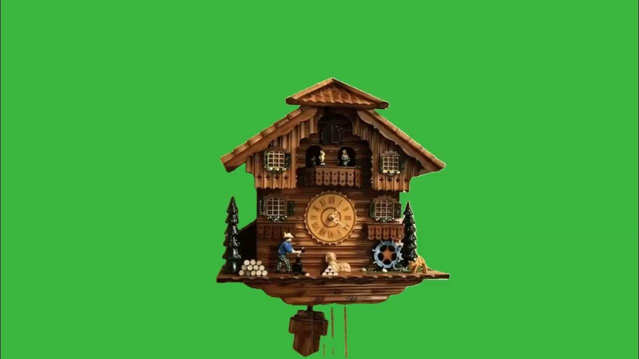 GREEN SCREEN CUCKOO CLOCKS ANIMATED CHROMA KEY FREE TO USE AND