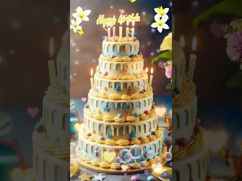 Happy birthday to you song 💖 Yellow deco Heart #happybirthday #birthdaycake #birthdaysong #생일