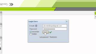 Logging in to website admin bar
