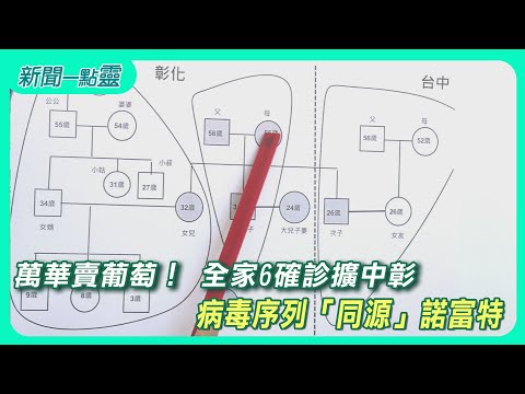 【新聞一點靈】萬華賣葡萄！ 全家6確診擴中彰　病毒序列「同源」諾富特