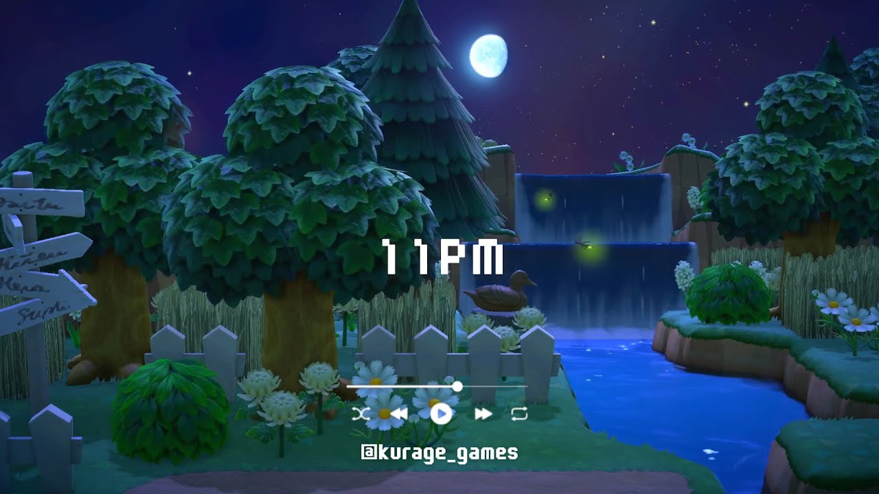 あつ森BGM「午後11時」ホタル観賞｜Animal Crossing BGM + Hourly Music Playlist 🎧