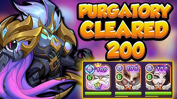 Aspen Dungeon Purgatory 200 Cleared Guide - Idle Heroes