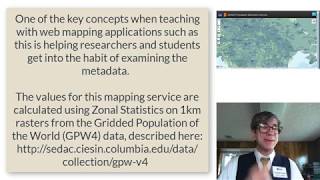 Examining population with the NASA SEDAC CIESIN web mapping application screenshot 5