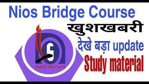 Nios Deled  PDPET Program (Bridge Course ) know all details