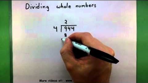 Basic Math - Dividing whole numbers
