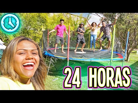 24 HORAS NA CAMA ELÁSTICA !!!