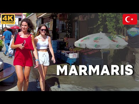 Marmaris 2022 Old Town (Kale İçi)  Walking Tour | Turkey 4k UHD