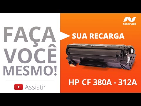 Recarga de Toner HP 312A CF380A Black - HP M476 M476DW M476NW 476NW M251 - Vídeo Aula Toner Vale