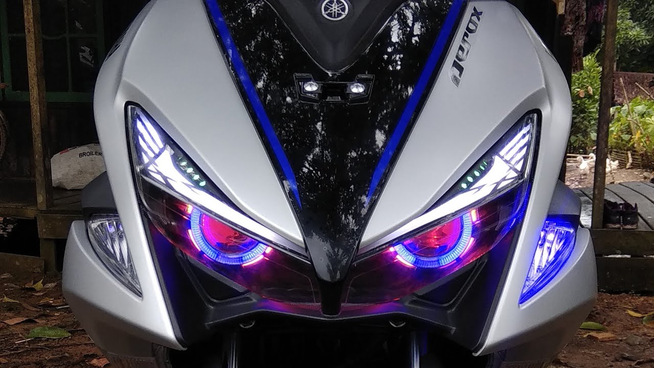Tes Cahaya Lampu Projie Hid Di Yamaha Aerox 155 Terbaru Youtube