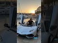Pearl White Lamborghini Flying Through Monaco 🚀 #new #shorts#car#viral#trending