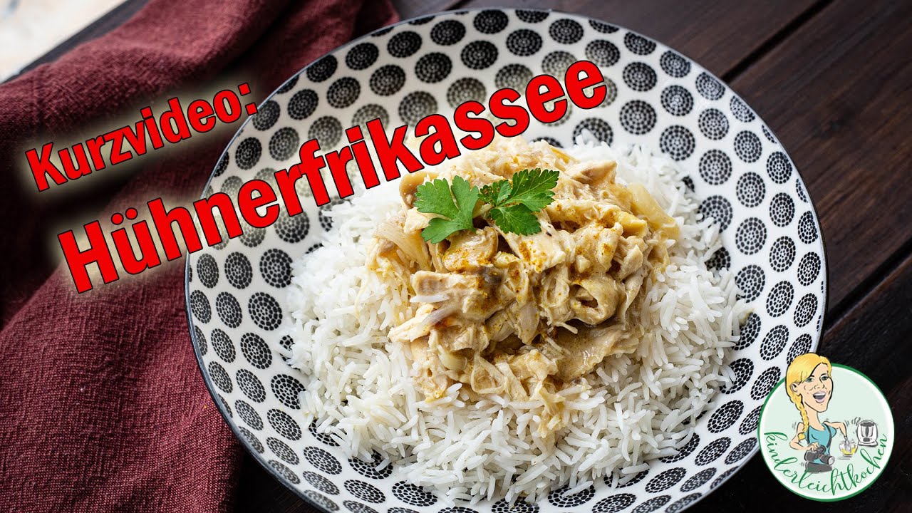 Kurzvideo: Hühnerfrikasse mit gegartem Hühnchen im Thermomix - YouTube