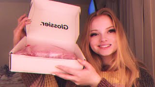 ASMR ~ Glossier Haul and review whispered ~ tapping