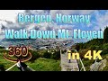 360° Bergen, Norway - A Walk Down Mt. Fløyen in 4K