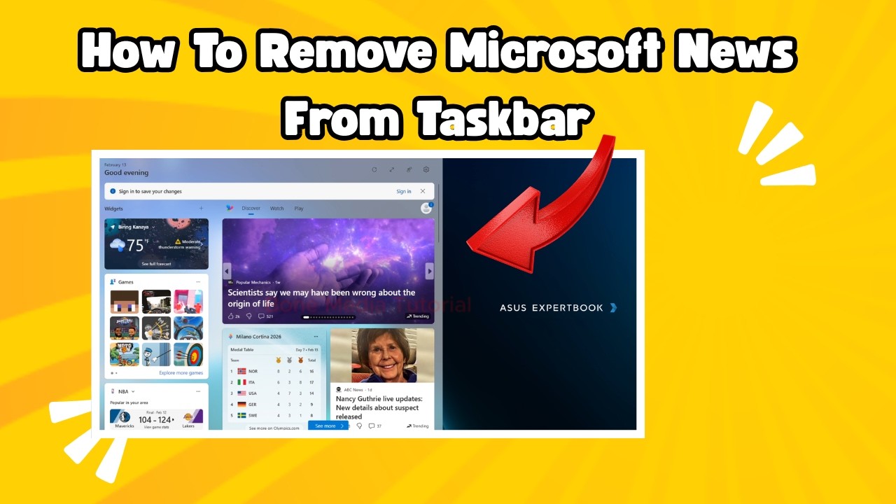 How To Remove Microsoft News From Taskbar In Windows 11 - Hide ...