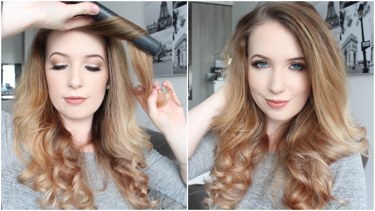 How To Curl Your Hair With A Straightener feat. GHD Gold ...