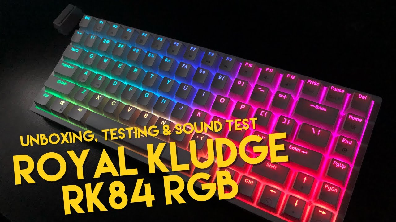 Royal Kludge RK84 White RGB | Unboxing, Testing & Sound Test - YouTube