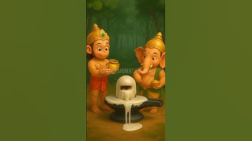 Lord Hanuman & Ganesha Performing Shiva Lingam Abhishekam | Powerful 3D Animation | A for Animation