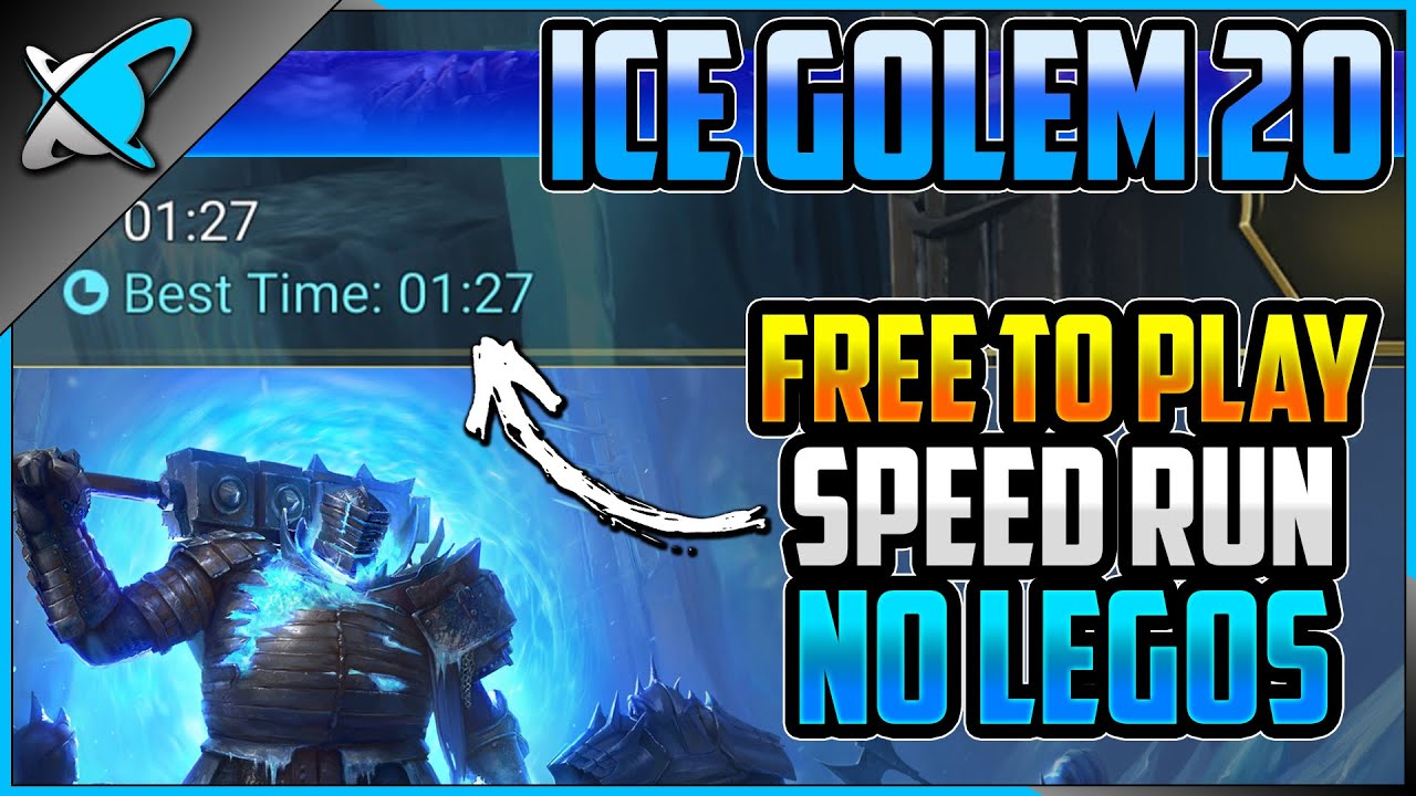 Ice Golem 20 Free To Play Speed Run No Legendaries Raid Shadow Legends Youtube