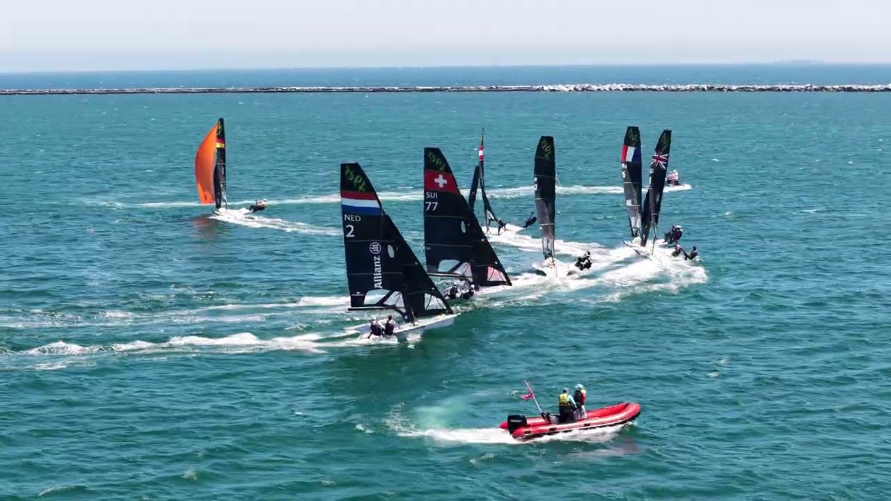 ⁣2026 SP OCR   49er   Final 1 first weather mark