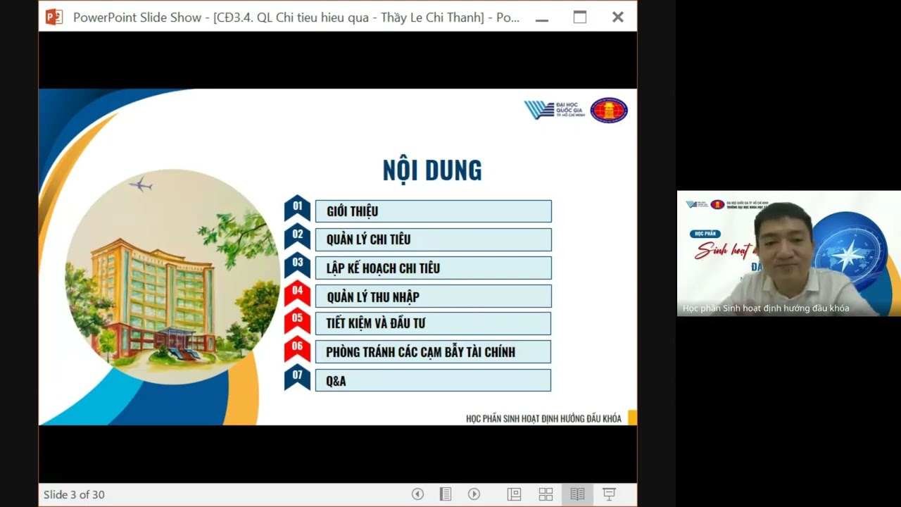 Outline Video Tài chính cá nhân cho SV ĐH KH XH Nhân Văn