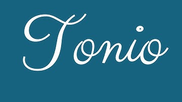 Learn how to Sign the Name Tonio Stylishly in Cursive Writing