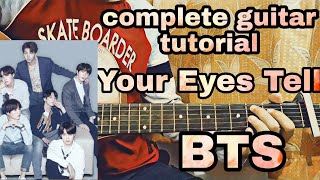 Your Eyes Tell - BTS//easy guitar tutorial lesson