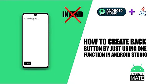 How to create Back button by just using one function in Android Studio | No Intent 🔥