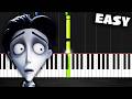 Victor's Piano Solo (Corpse Bride) - EASY Piano Tutorial by PlutaX