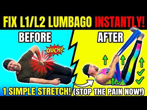 Relieve Lower Back Pain !  Lumbar Area - L1 & L2 -  Banded Stretch for Instant Relief