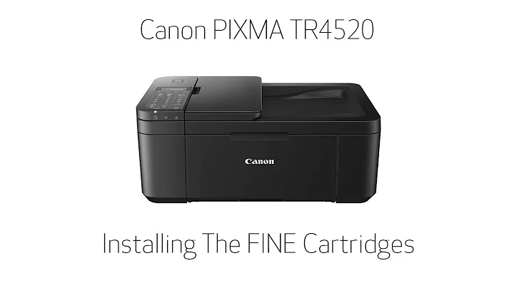 Canon PIXMA TR4520 -- Installing The FINE Cartridges