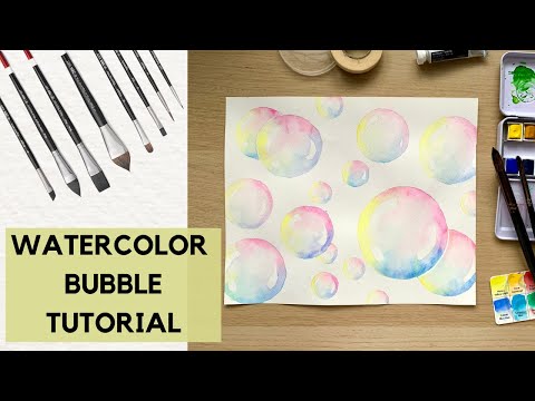 1001 CARTES ON AIR – Watercolor Bubbles Video Tutorial