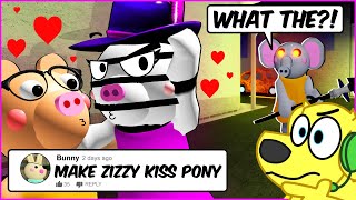 ZIZZY x PONY & More DARES! - Roblox PIGGY Funny Moments 7