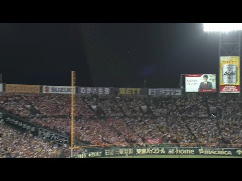 阪神タイガース ジェフリー・マルテ 引っ張った打球がスライスしてポール際に入るホームラン 2019/5/29 阪神 vs. 巨人 9回戦@甲子園