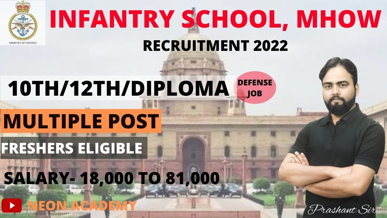 HQ Infantry School MHOW Recruitment 2022 Notification | HQ Infantry School MHOW Vacancy 2022 Form