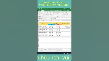 Cách tính thời gian làm việc của nhân viên || Calculate the working hours #Short #shortsvideo #excel