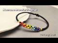 Rainbow Lucky Bracelet Tutorial 🌈 Easy Knot Pattern with Gradient Cord | Beginner Friendly DIY