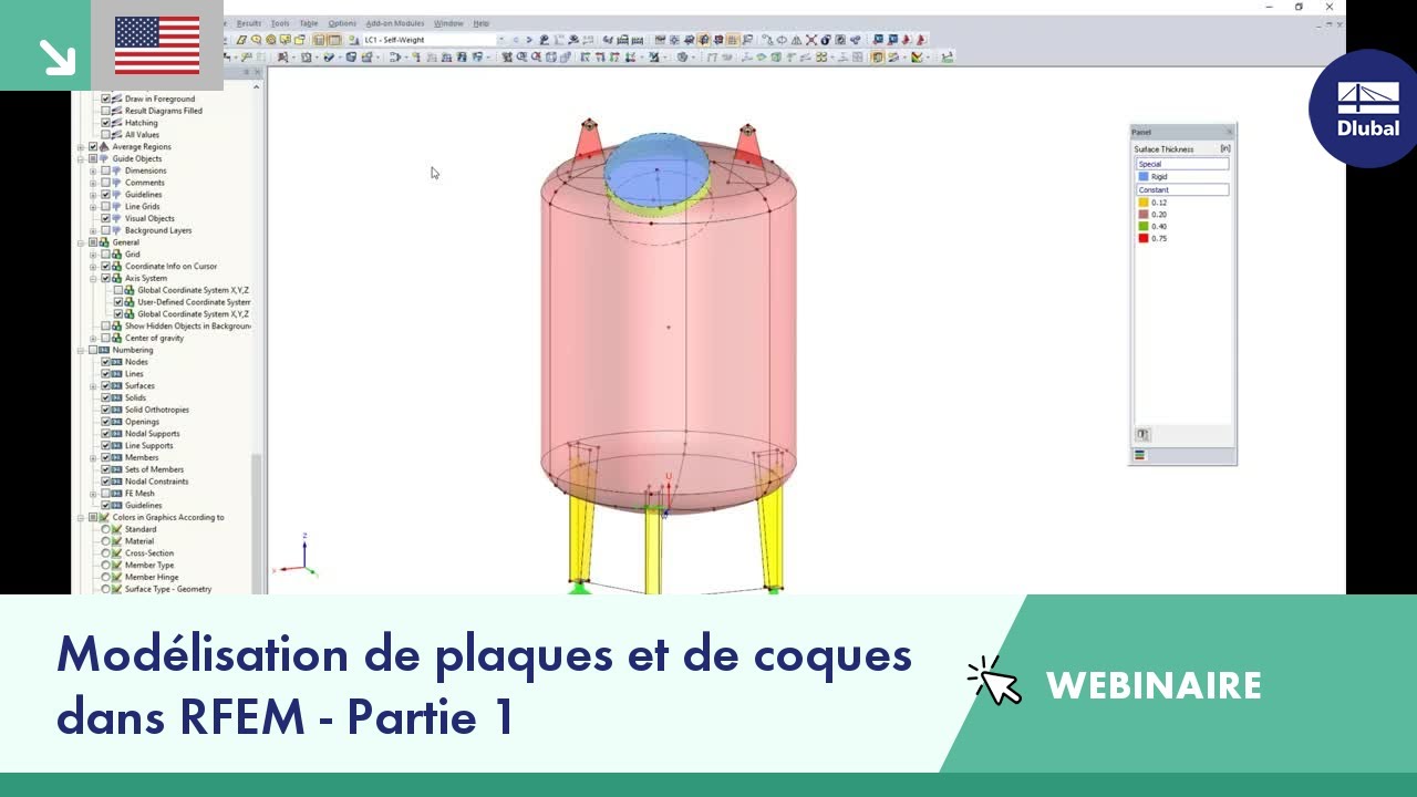 [EN] Modélisation de plaques et de coques dans RFEM Partie 1 YouTube