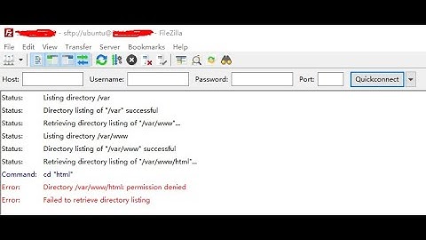 filezilla open for write permission denied error file transfer failed