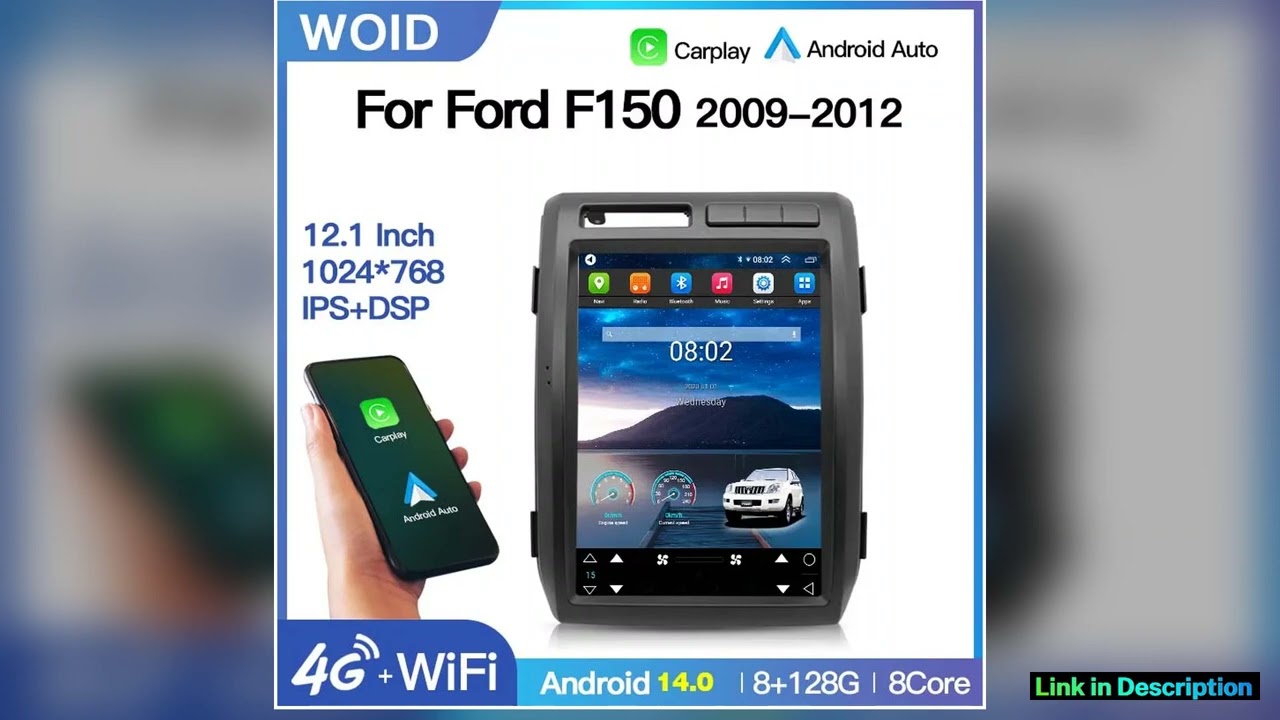121Android 14 Carplay Vertical style screen For Ford F150 Raptor 20092012 Car GPS Navi Multimedia P