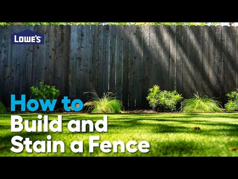 How to Build and Stain a Cedar Wood Fence | Blending Backyard Makeover How-tos @lowes