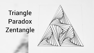 Triangle Paradox Art | Triangular Zentangle Pattern | Easy and Relaxing Zentangle | Prism design