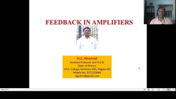 Feedback in Amplifiers