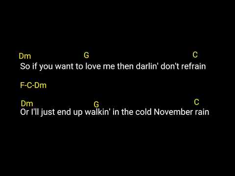 November Rain Chords x Lyrics