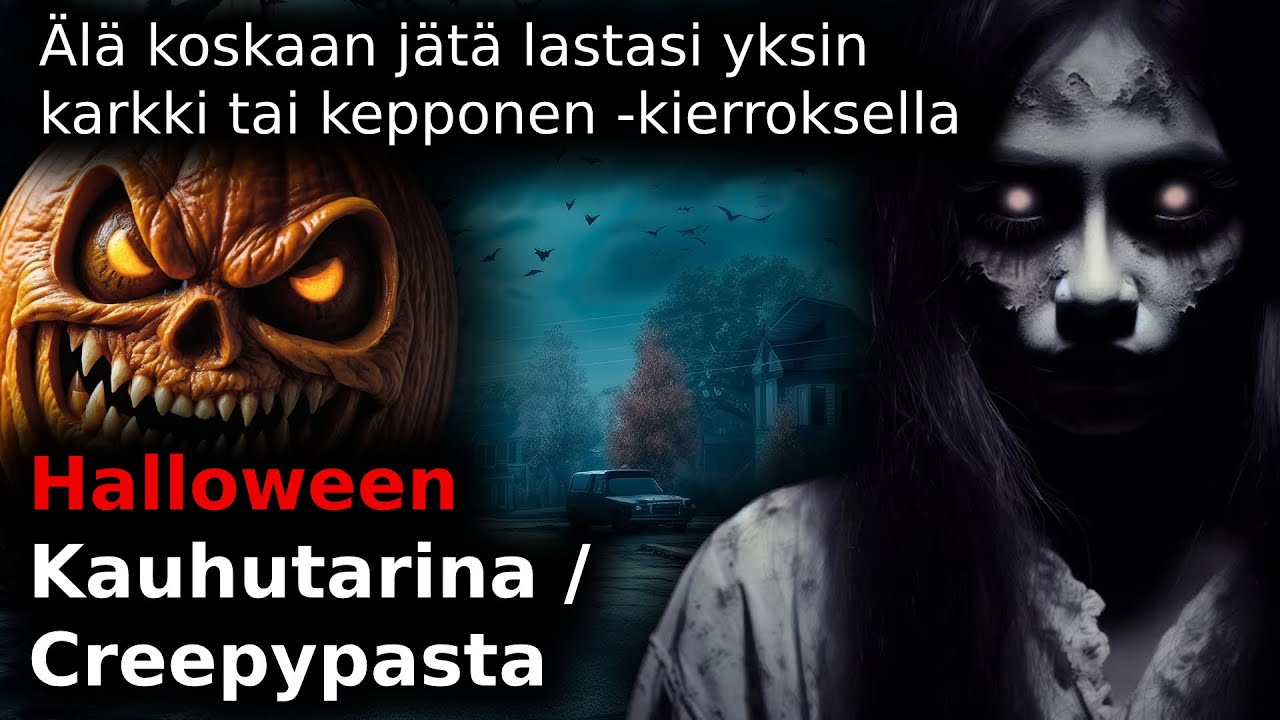 Älä jätä lastasi yksin karkki tai kepponen -kierroksella / Creepypasta suomeksi / Kauhutarina